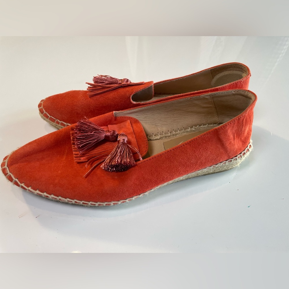 Carmen Saiz Coral Suede Espadrille Loafers – Size 39